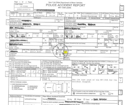 New York Police Accident Report